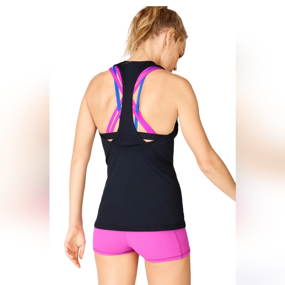 Fabletics Kessler Built-In Strappy Bra Athletic Tank Top